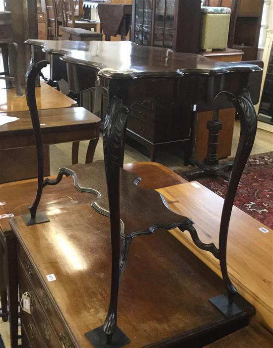 Edwardian mahogany occasional table with shaped rectangular top